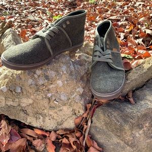 Vans Camryn Army Green Sz 8 Textile Mid-top Chukka bootie